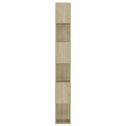 vidaXL Book Cabinet Room Divider Sonoma Oak 60x24x186 cm Engineered Wood - Brown