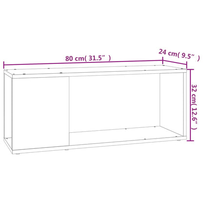 vidaXL TV Cabinet Concrete Grey 80x24x32 cm Engineered Wood