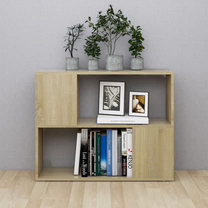 vidaXL TV Cabinet Sonoma Oak 80x24x63 cm Engineered Wood - Brown