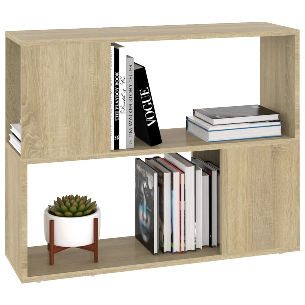 vidaXL TV Cabinet Sonoma Oak 80x24x63 cm Engineered Wood - Brown