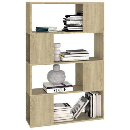 vidaXL Book Cabinet Room Divider Sonoma Oak 80x24x124.5 cm Engineered Wood - Brown