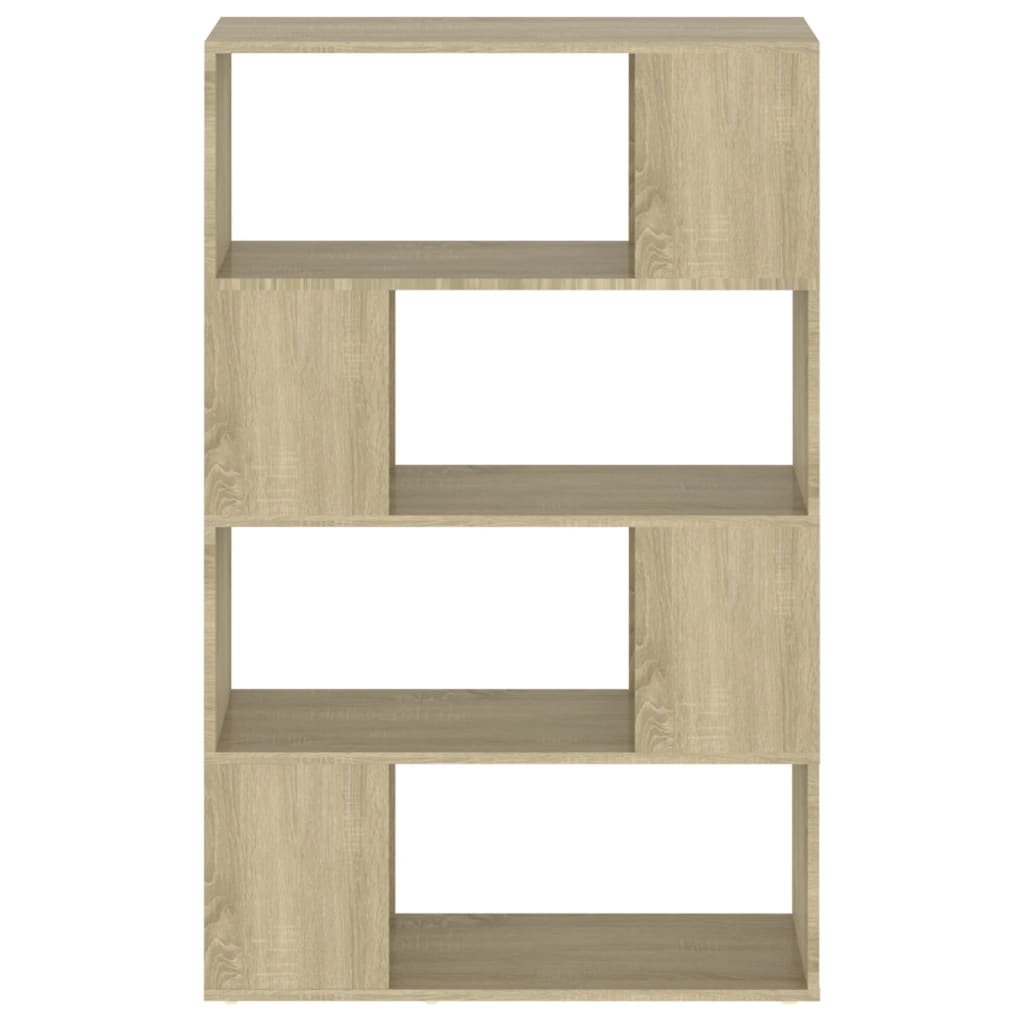 vidaXL Book Cabinet Room Divider Sonoma Oak 80x24x124.5 cm Engineered Wood - Brown
