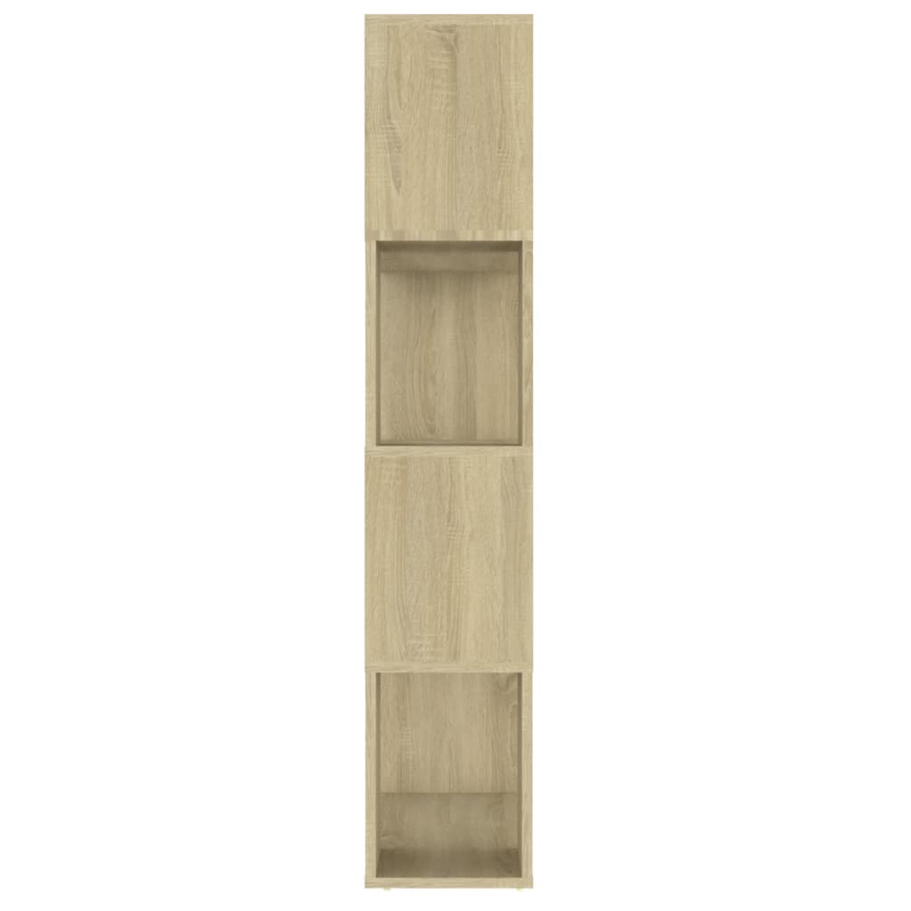 vidaXL Book Cabinet Room Divider Sonoma Oak 80x24x124.5 cm Engineered Wood - Brown