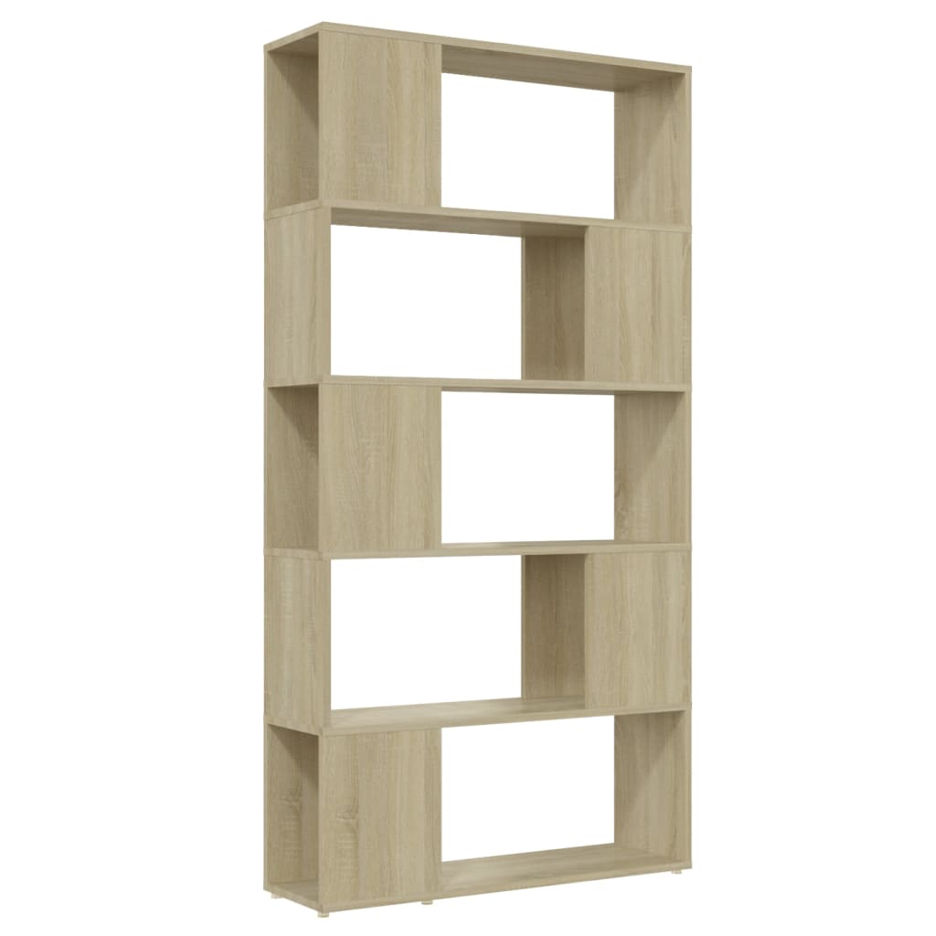 vidaXL Book Cabinet Room Divider Sonoma Oak 80x24x155 cm Engineered Wood - Brown