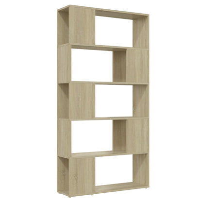 vidaXL Book Cabinet Room Divider Sonoma Oak 80x24x155 cm Engineered Wood - Brown