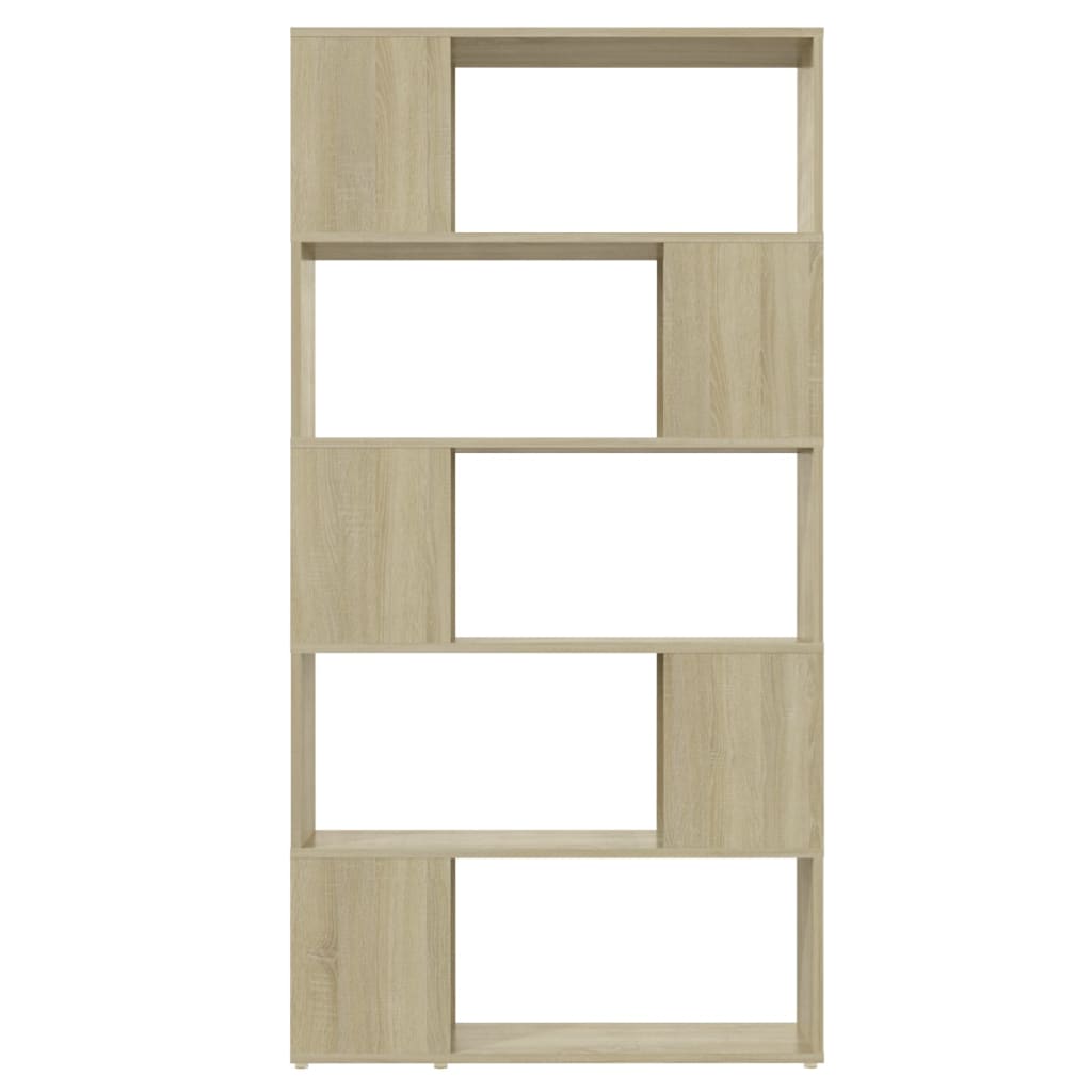 vidaXL Book Cabinet Room Divider Sonoma Oak 80x24x155 cm Engineered Wood - Brown