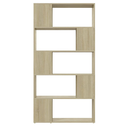vidaXL Book Cabinet Room Divider Sonoma Oak 80x24x155 cm Engineered Wood - Brown