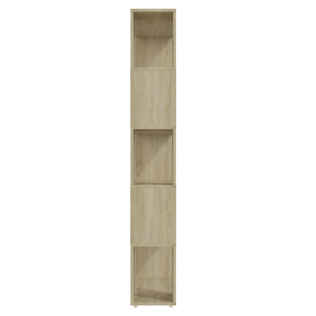 vidaXL Book Cabinet Room Divider Sonoma Oak 80x24x155 cm Engineered Wood - Brown