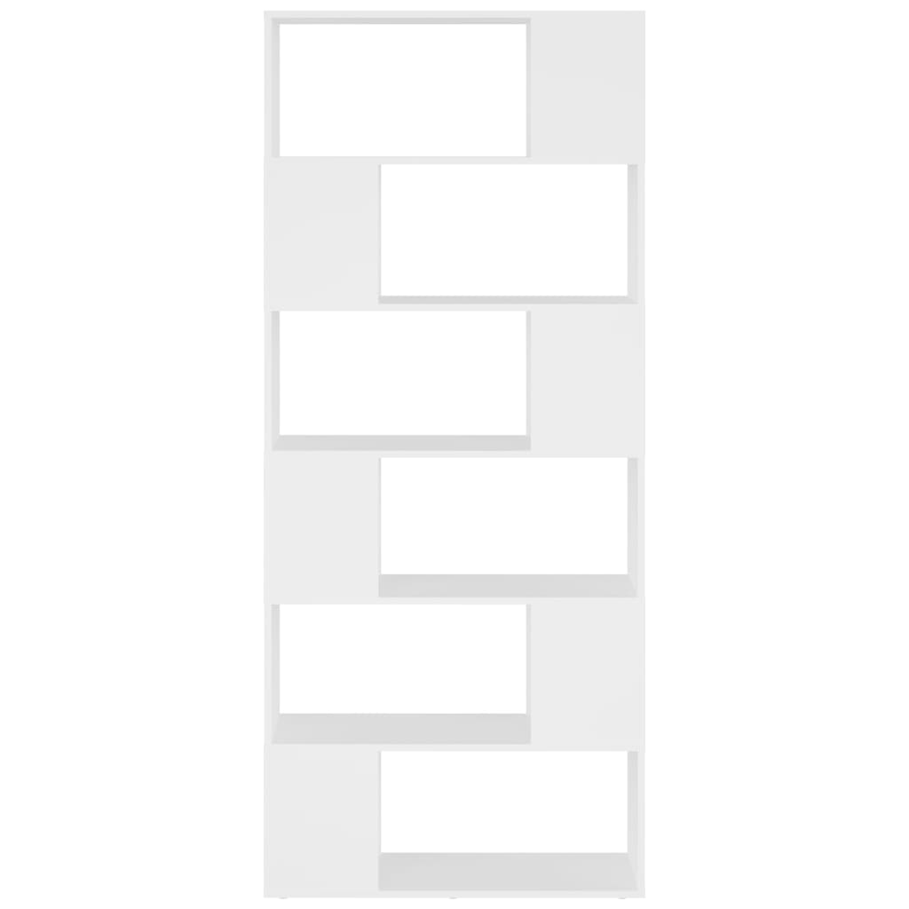 vidaXL Book Cabinet Room Divider White 80x24x186 cm Engineered Wood
