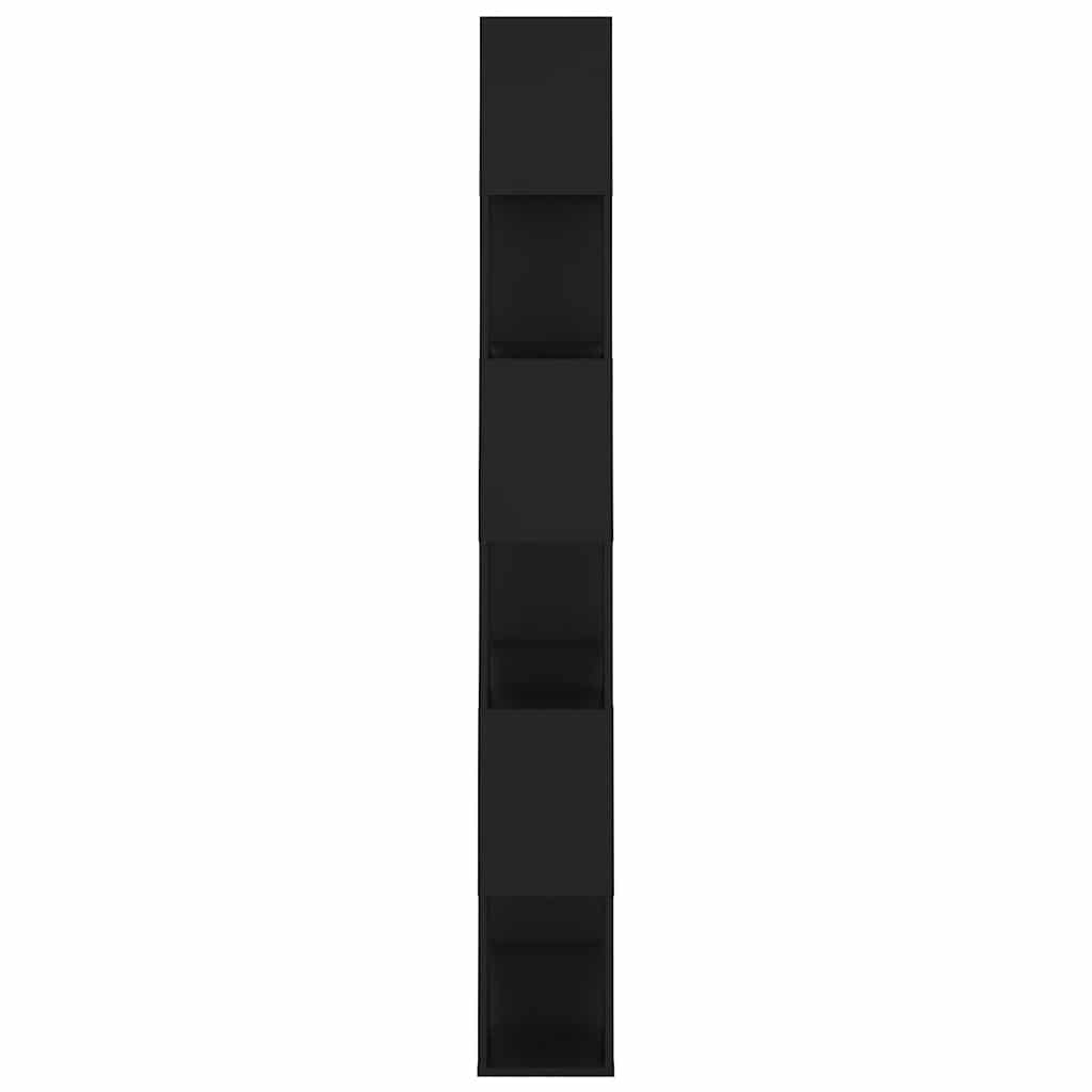vidaXL Book Cabinet Room Divider Black 80x24x186 cm Engineered Wood