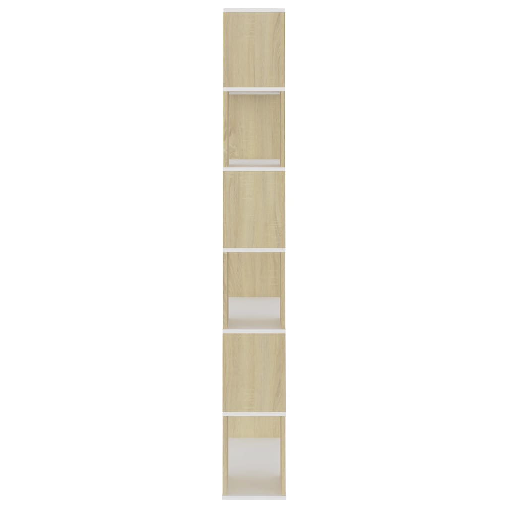 vidaXL Book Cabinet Room Divider Sonoma Oak 80x24x186 cm Engineered Wood - Brown