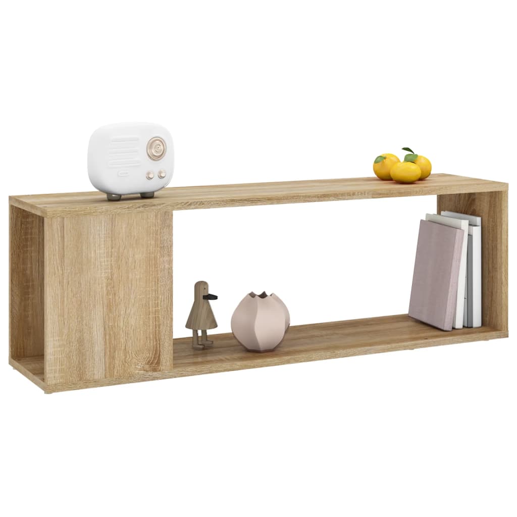 vidaXL TV Cabinet Sonoma Oak 100x24x32 cm Engineered Wood - Brown