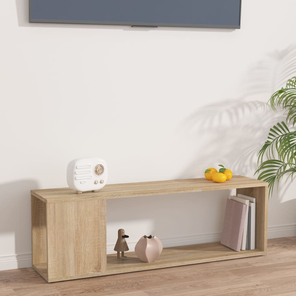 vidaXL TV Cabinet Sonoma Oak 100x24x32 cm Engineered Wood - Brown