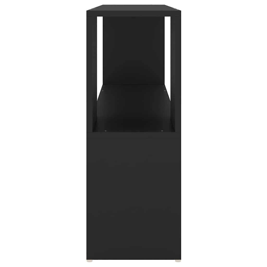 vidaXL Book Cabinet | Black | Engineered Wood | Book Cabinet | Rectangular - 100 x 24 x 63 cm