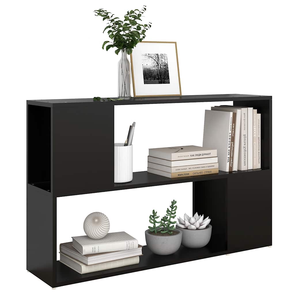 vidaXL Book Cabinet | Black | Engineered Wood | Book Cabinet | Rectangular - 100 x 24 x 63 cm