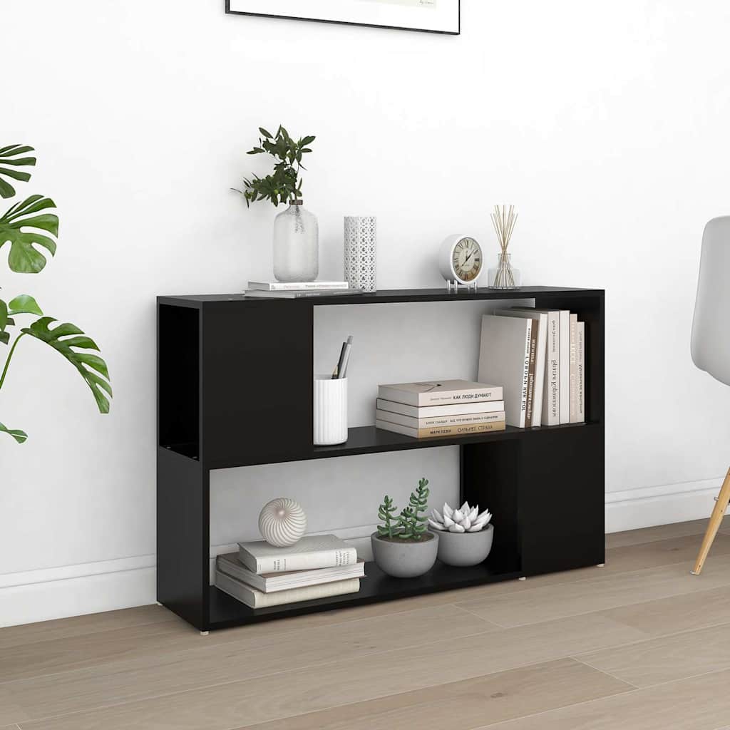 vidaXL Book Cabinet | Black | Engineered Wood | Book Cabinet | Rectangular - 100 x 24 x 63 cm
