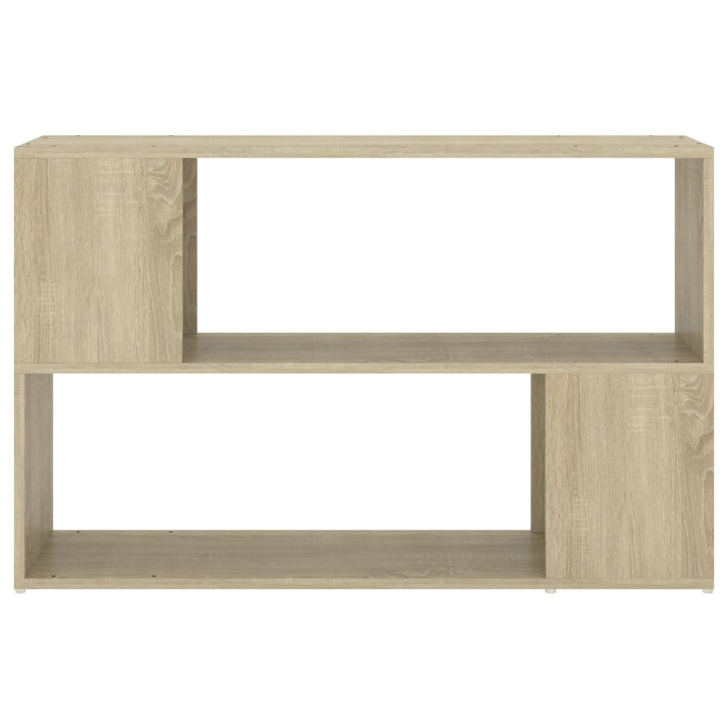vidaXL Book Cabinet Sonoma Oak 100x24x63 cm Engineered Wood - Brown
