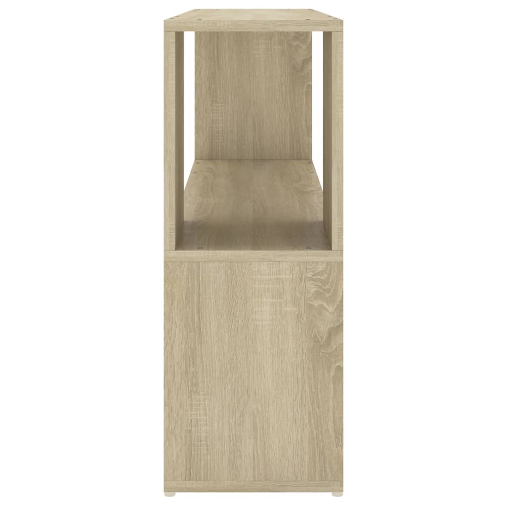 vidaXL Book Cabinet Sonoma Oak 100x24x63 cm Engineered Wood - Brown