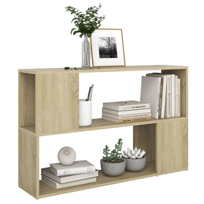 vidaXL Book Cabinet Sonoma Oak 100x24x63 cm Engineered Wood - Brown