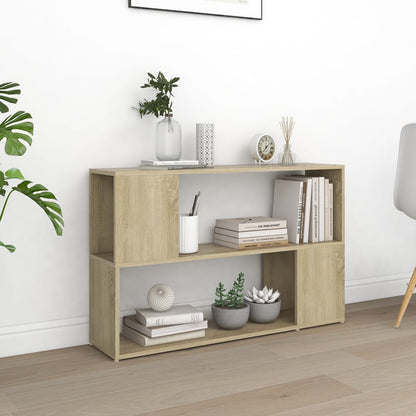 vidaXL Book Cabinet Sonoma Oak 100x24x63 cm Engineered Wood - Brown