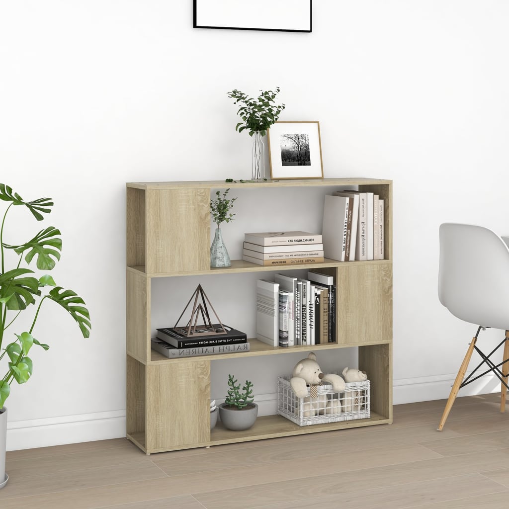 vidaXL Book Cabinet Room Divider Sonoma Oak 100x24x94 cm - Brown