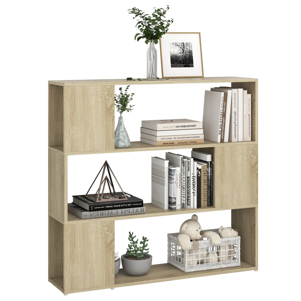 vidaXL Book Cabinet Room Divider Sonoma Oak 100x24x94 cm - Brown