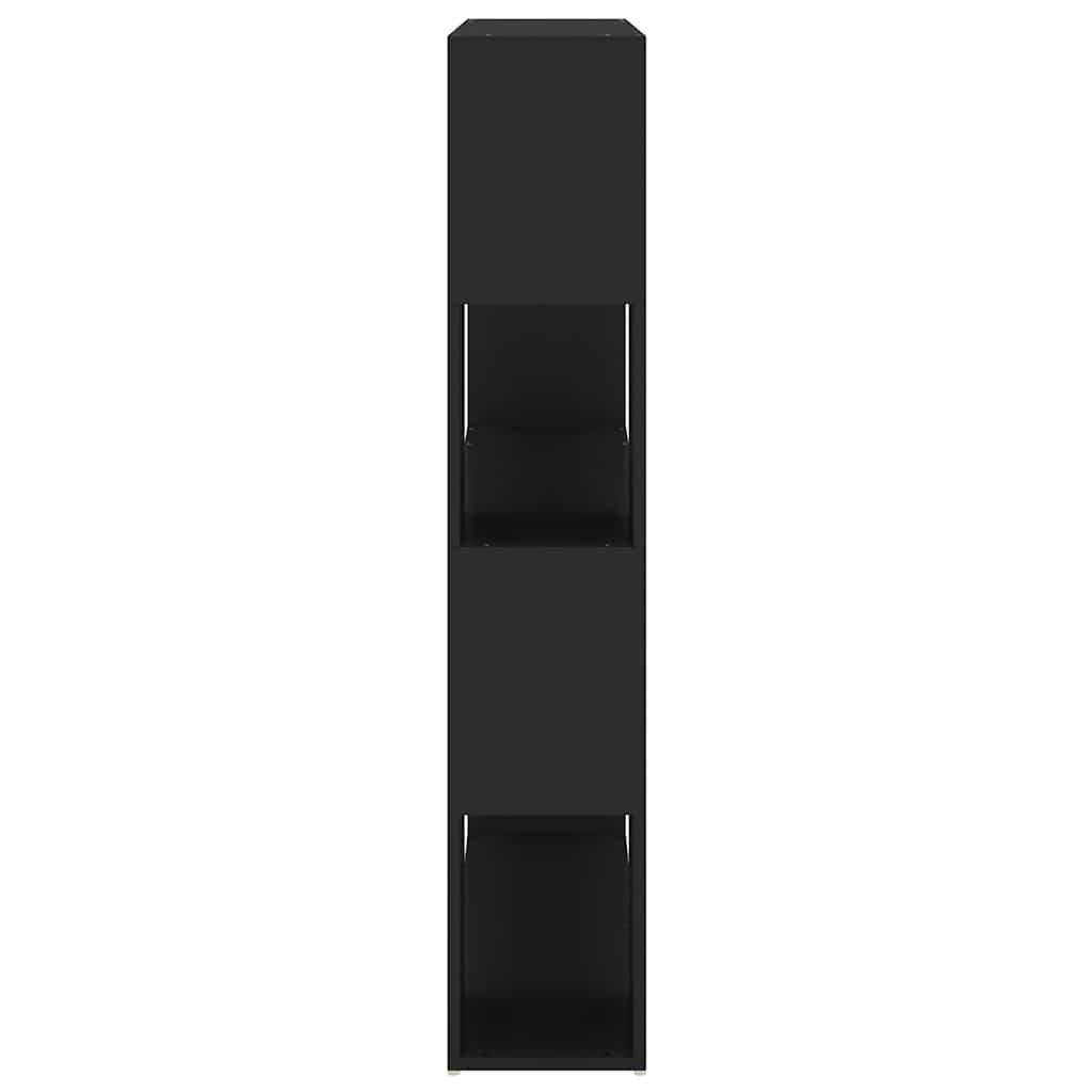 vidaXL Book Cabinet Room Divider Black 100x24x124 cm