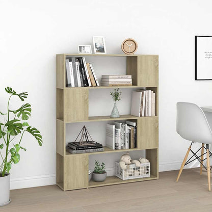 vidaXL Book Cabinet Room Divider Sonoma Oak 100x24x124 cm - Brown