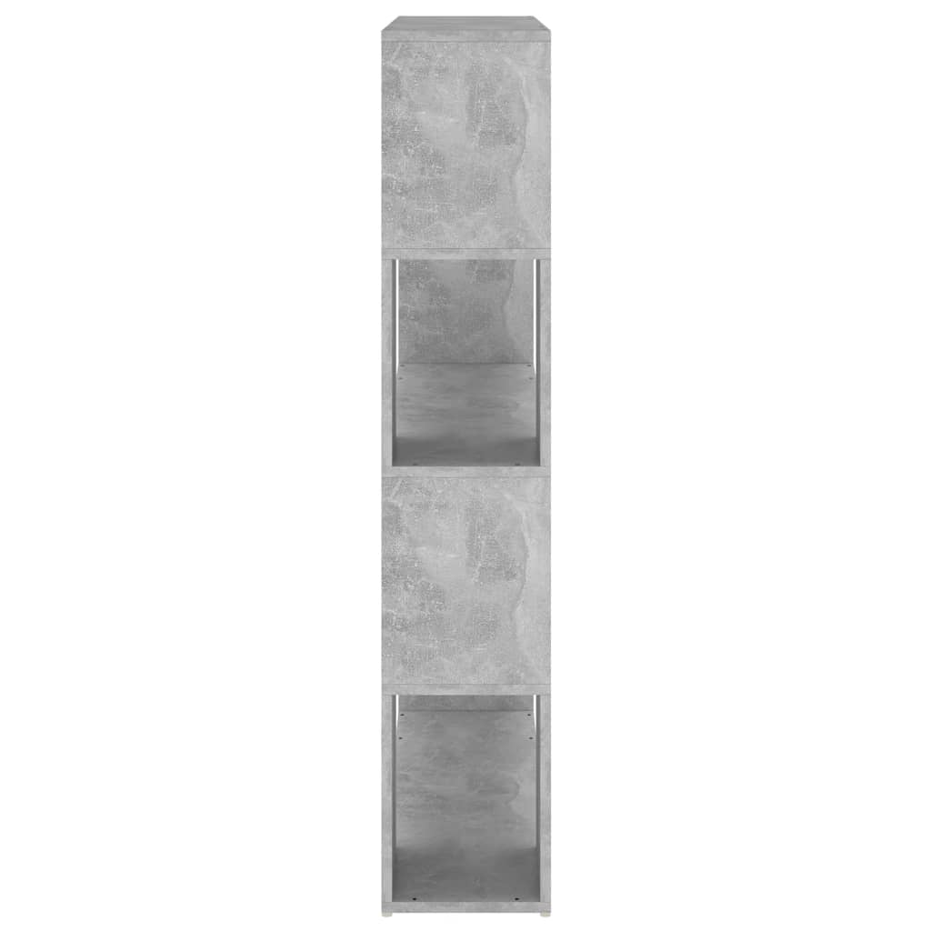 vidaXL Book Cabinet Room Divider Concrete Grey 100x24x124 cm