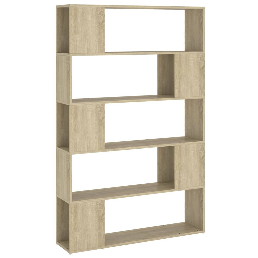 vidaXL Book Cabinet Room Divider Sonoma Oak 100x24x155 cm Engineered Wood - Brown