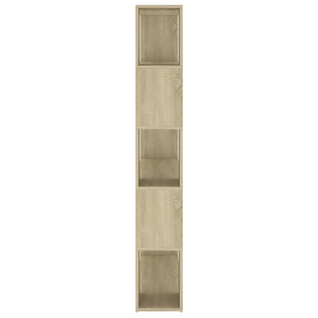 vidaXL Book Cabinet Room Divider Sonoma Oak 100x24x155 cm Engineered Wood - Brown