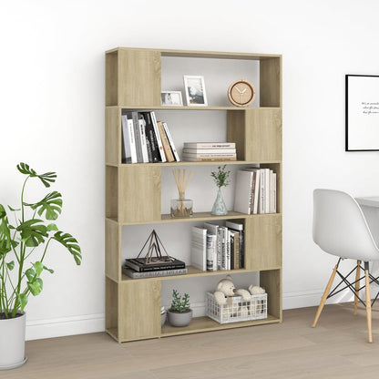 vidaXL Book Cabinet Room Divider Sonoma Oak 100x24x155 cm Engineered Wood - Brown