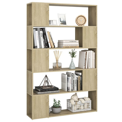 vidaXL Book Cabinet Room Divider Sonoma Oak 100x24x155 cm Engineered Wood - Brown