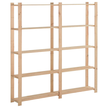 vidaXL 5-Tier Storage Rack 170x28.5x170 cm Solid Pinewood - Brown