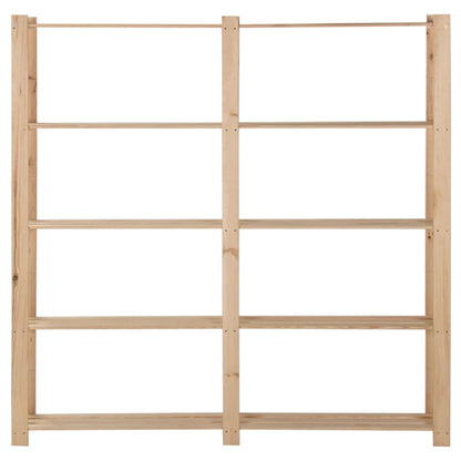 vidaXL 5-Tier Storage Rack 170x28.5x170 cm Solid Pinewood - Brown