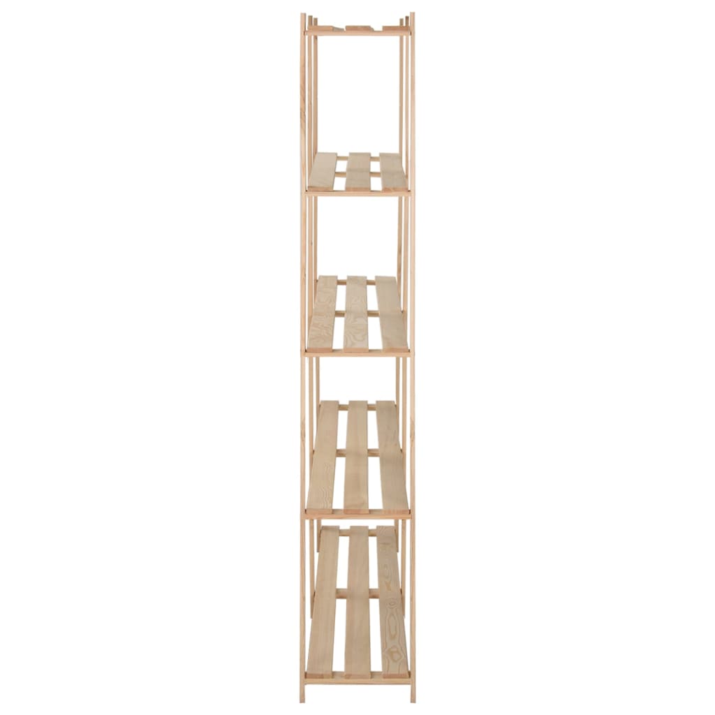 vidaXL 5-Tier Storage Rack 170x28.5x170 cm Solid Pinewood - Brown