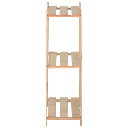 vidaXL 3-Tier Storage Rack 80x28.5x90 cm Solid Pinewood - Brown
