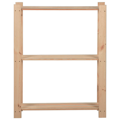 vidaXL 3-Tier Storage Rack 60x28.5x90 cm Solid Pinewood - Brown