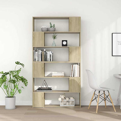 vidaXL Book Cabinet Room Divider Sonoma Oak 100x24x188 cm - Brown