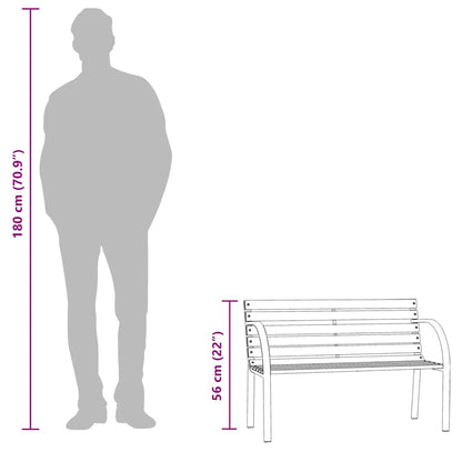 vidaXL Children Garden Bench 81 cm Chinese Fir Wood - Brown