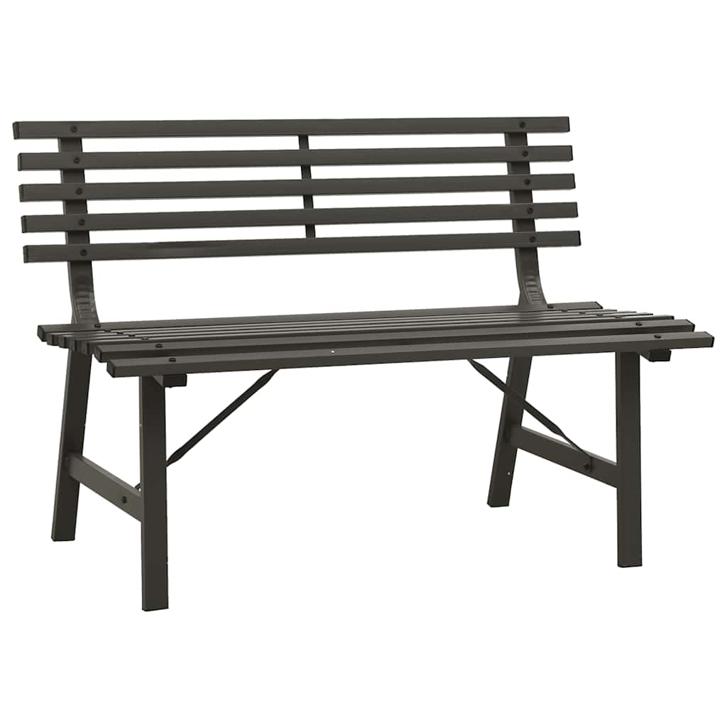 vidaXL Garden Bench | Black | Powder-coated steel | Large | Durable