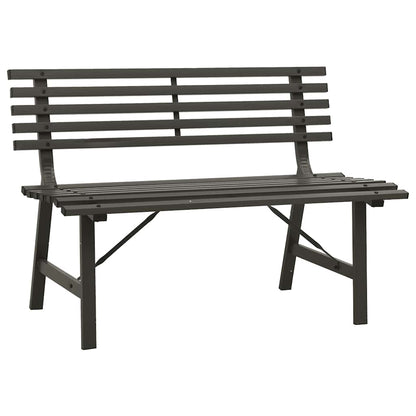 vidaXL Garden Bench | Black | Powder-coated steel | Large | Durable