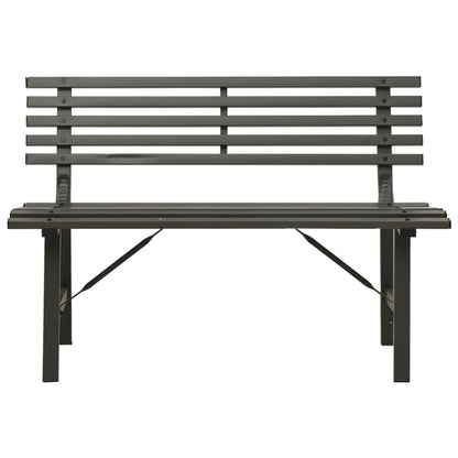 vidaXL Garden Bench | Black | Powder-coated steel | Large | Durable