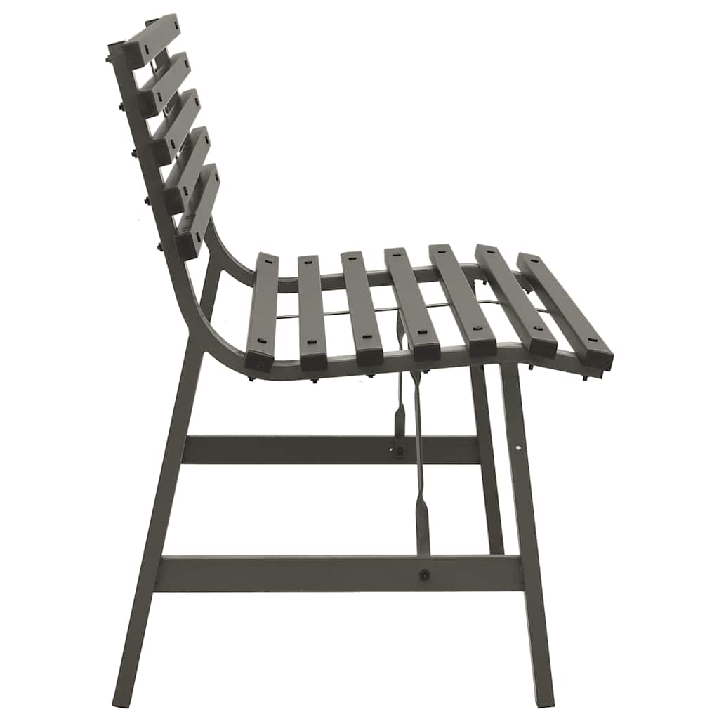 vidaXL Garden Bench | Black | Powder-coated steel | Large | Durable