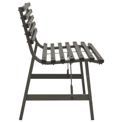 vidaXL Garden Bench | Black | Powder-coated steel | Large | Durable
