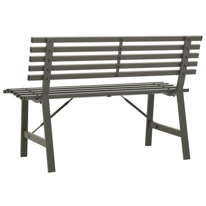vidaXL Garden Bench | Black | Powder-coated steel | Large | Durable
