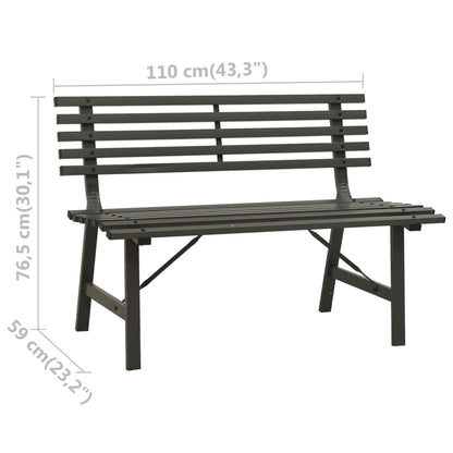 vidaXL Garden Bench | Black | Powder-coated steel | Large | Durable