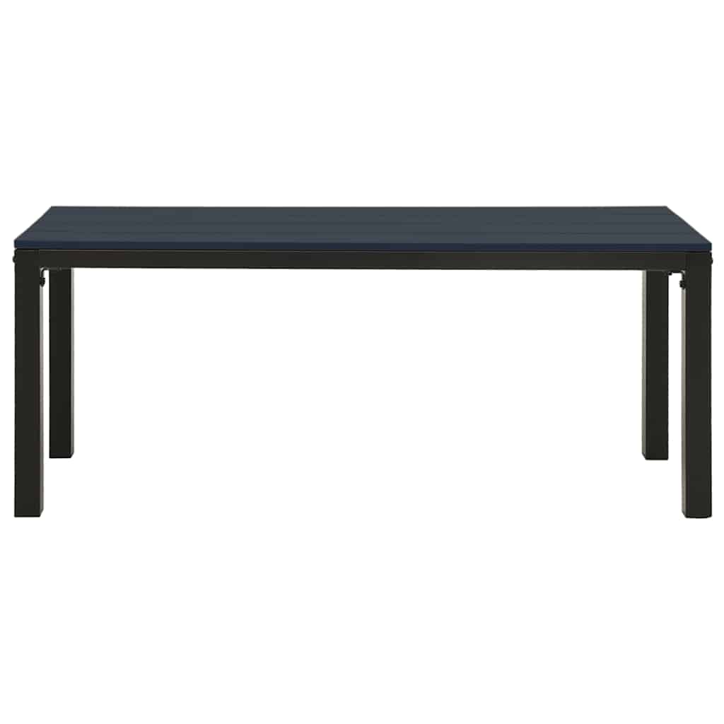 vidaXL Garden Bench 110 cm Steel and WPC Black