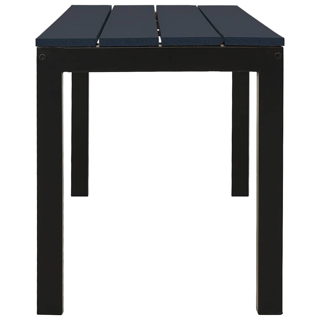 vidaXL Garden Bench 110 cm Steel and WPC Black