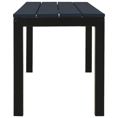 vidaXL Garden Bench 110 cm Steel and WPC Black